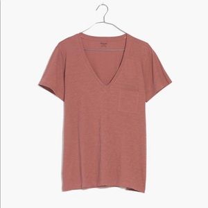 Madewell v-neck pocket tee